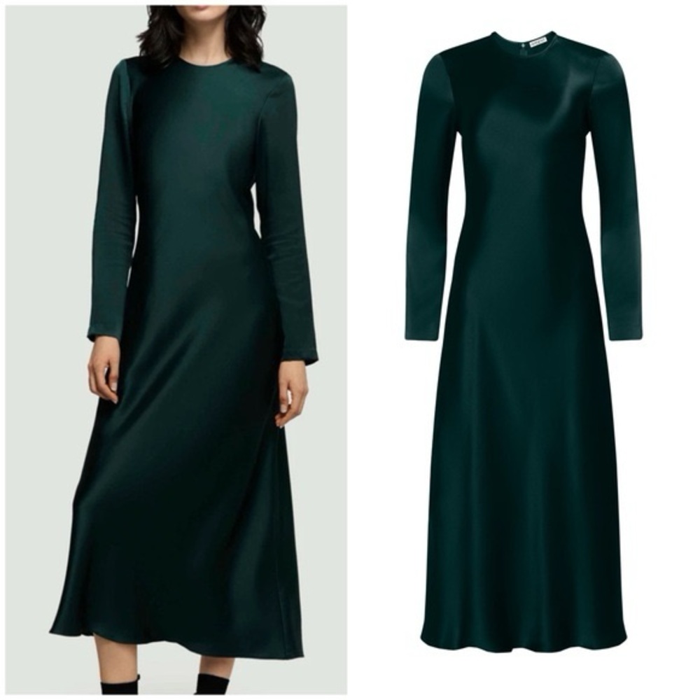 NWT Argent Silk Charmeuse Bias Dress sz M
